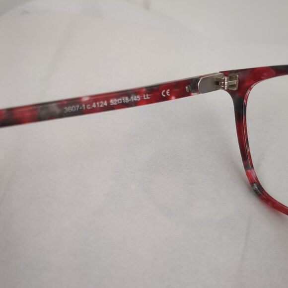 Prodesign Denmark 3607-1 c. 4124 Ruby Red Eyeglasses FRAMES ONLY 52-18-145 - Picture 7 of 12